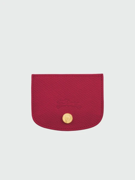Longchamp- Tarjetero de Cuero, Epure Magenta