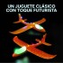 Avion Planeador Cometa Espuma Con Luces Led 48 Cm Lanzable Color Naranja