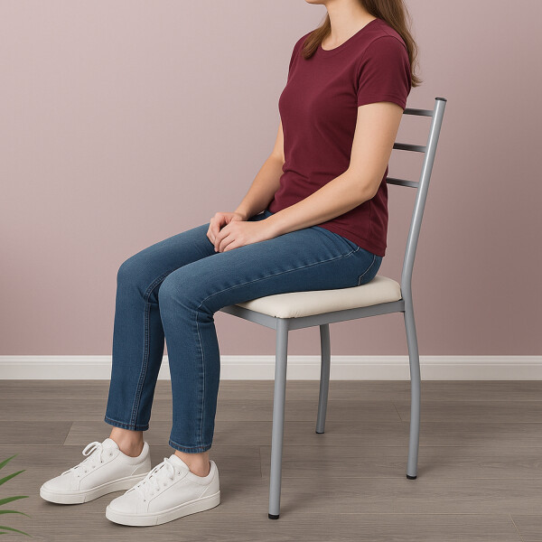 Silla Gitana Acolchonada Con Hierro, Soportan 150 Kg BLANCO