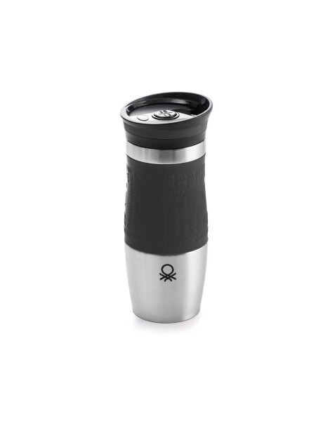 TRAVEL MUG 400ML ACERO INOX BENETTON BLANCO/NEGRO TRAVEL MUG 400ML ACERO INOX BENETTON BLANCO/NEGRO