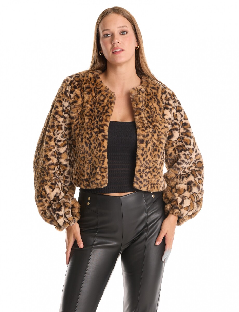Chaqueta Faux Fur - Tostado/multi 