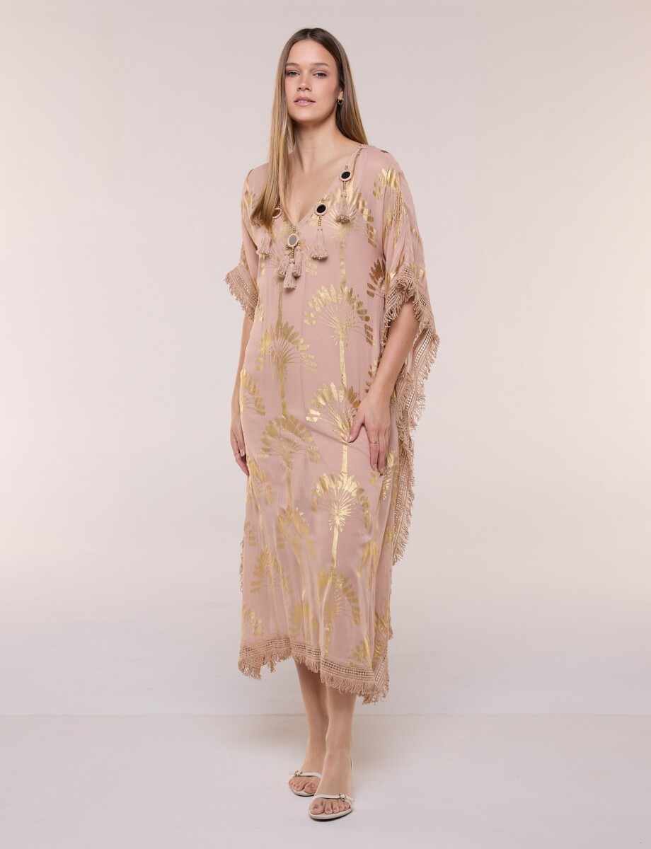 Vestido Noche Gold - Rosa 