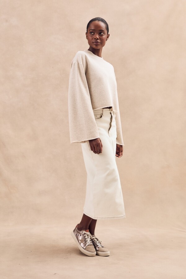 Sweater Boutonne Nácar
