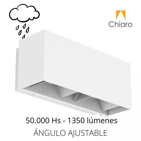 Spot aplique doble led ángulo regulable 18W IP65 BLANCO