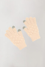 Guantes dots kids Beige