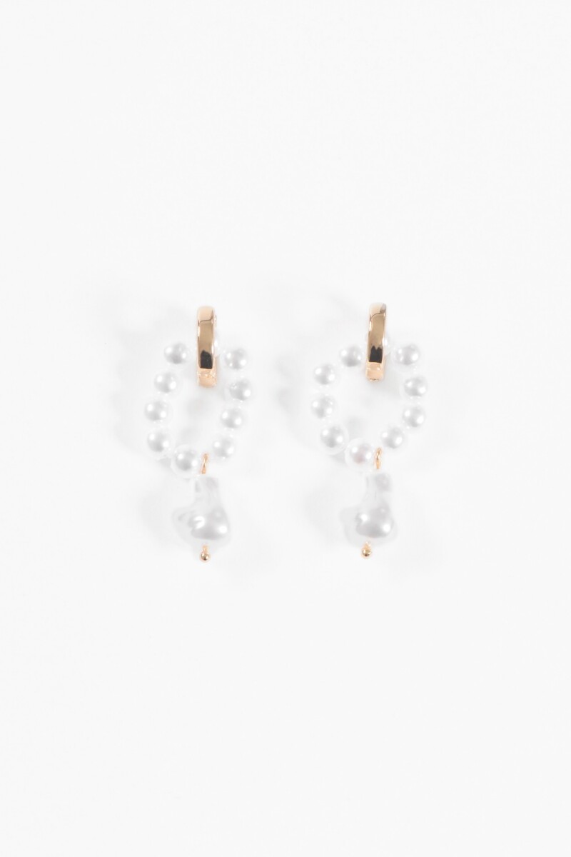 Aros con perlas dorado