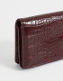 Billetera Billetera Efecto Croco Burgundy - Rojo Medio