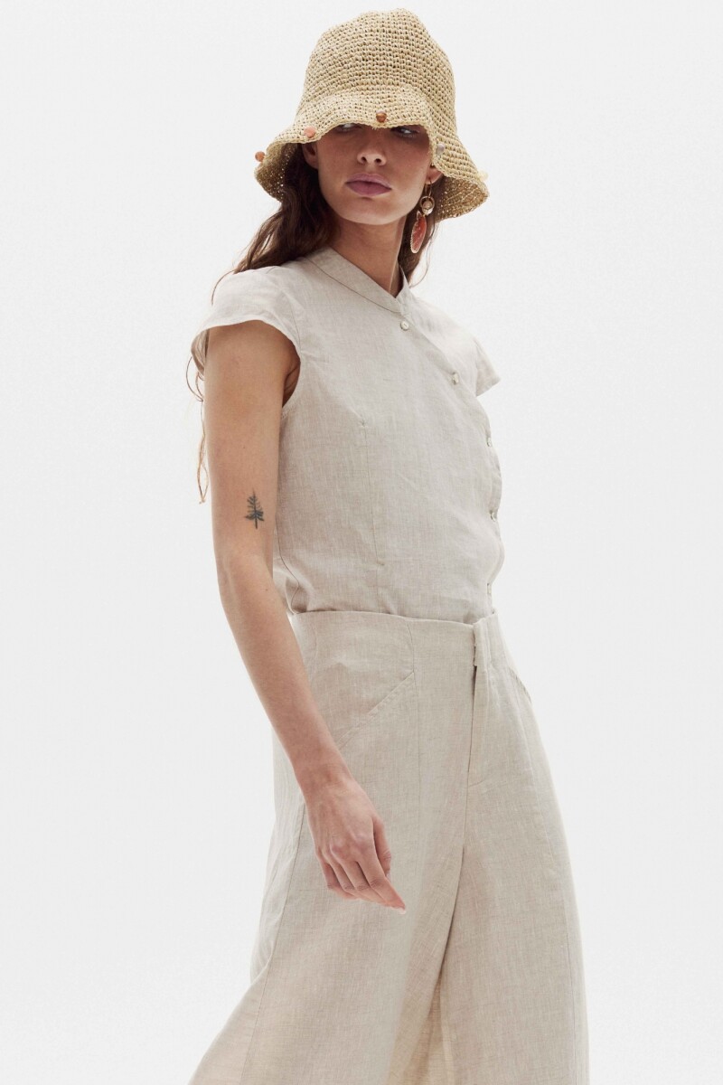 Camisa Zoe en Lino Natural
