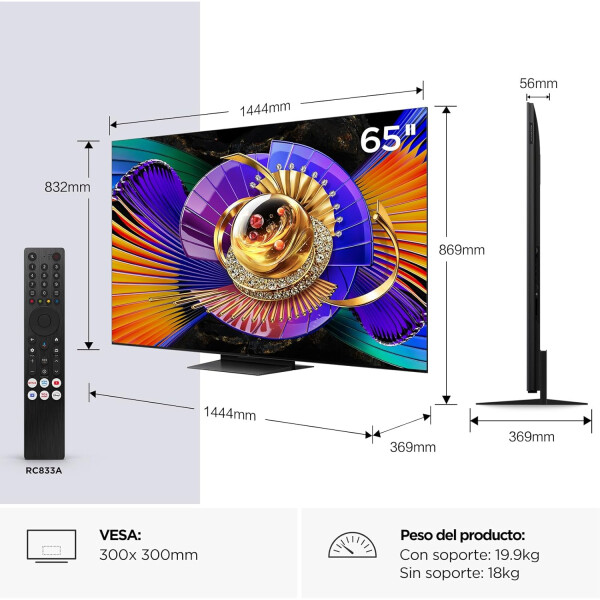 Smart Tv Tcl 65" Qled Mini Premium 65c7l TV 65 TCL QLED MINI LED 65C7L