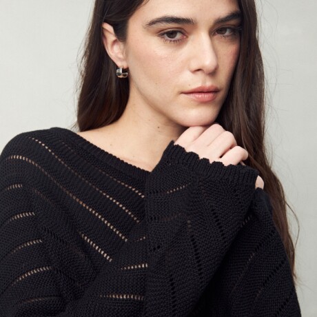 SWEATER CAPUCINE Negro