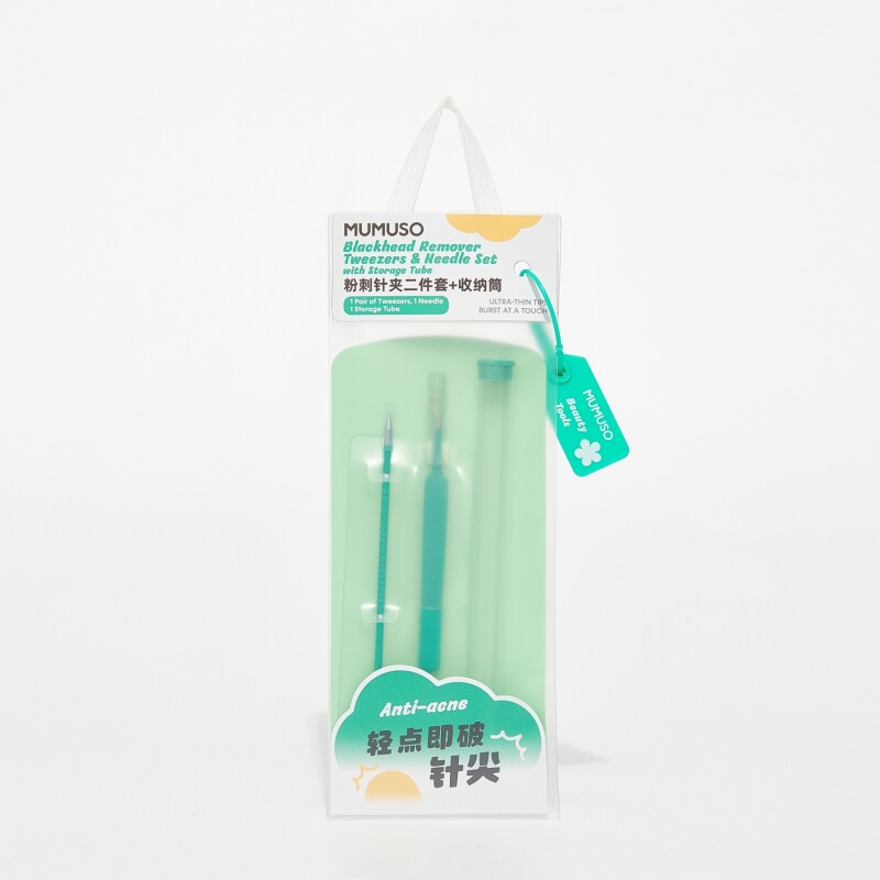 SET DE PINZAS Y AGUJAS PARA REMOVER PUNTOS NEGROS CON TUBO DE ALMACENAMIENTO SET DE PINZAS Y AGUJAS PARA REMOVER PUNTOS NEGROS CON TUBO DE ALMACENAMIENTO