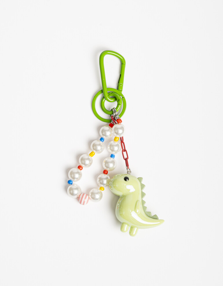 Llavero Acrilico Llavero Y Bag Charm Mini Toy Dinosaurio - Combinacion Multicolor