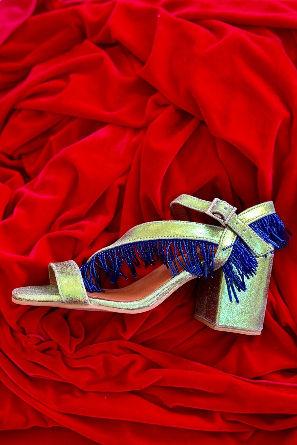 Fringes Sandals Pistacho