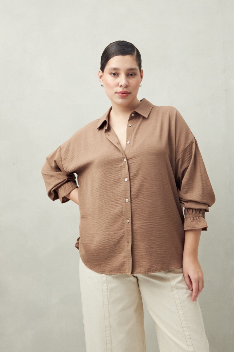 CAMISA BURBUJA Marron