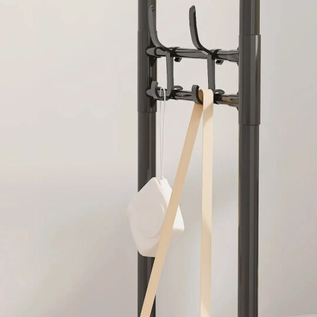 Perchero Organizador de Pie Multif 3en1 4Niveles 56x33x188cm Negro