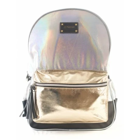 Mochila Kooshi 43 cm Metalizada Plata/oro 001