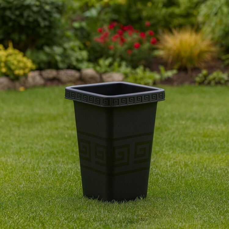 MACETA PIRAMIDAL 10 LITROS NEGRO REF 0849 MACETA PIRAMIDAL 10 LITROS NEGRO REF 0849
