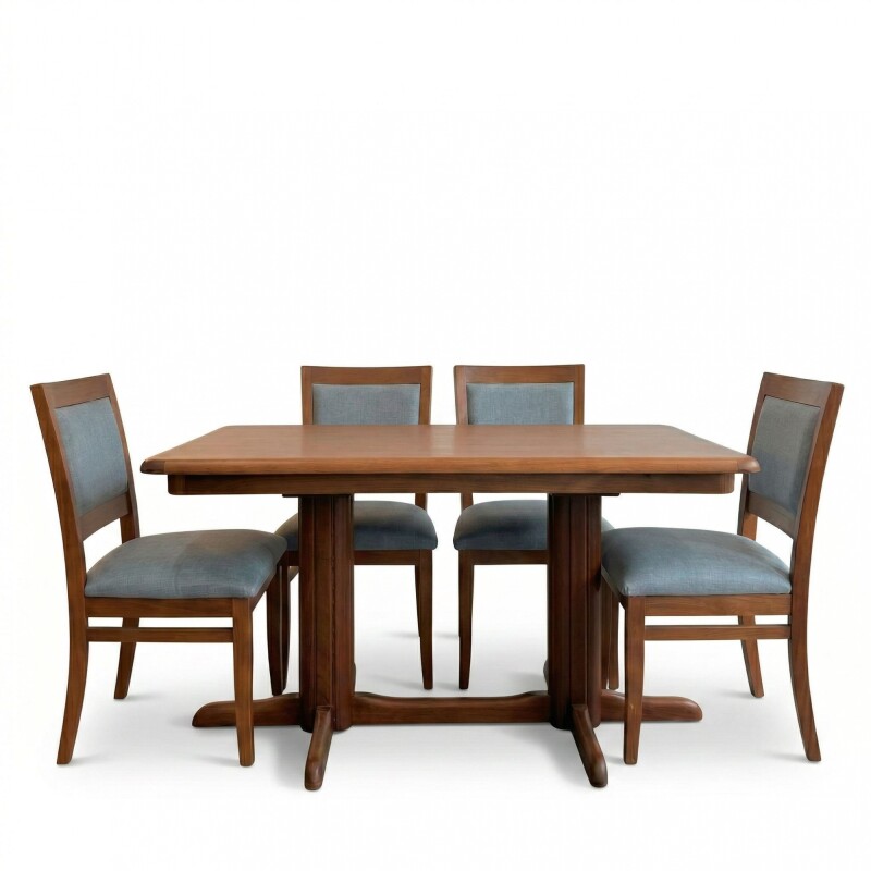 Juego Comedor Pata de Gallo con 4 sillas Romanas Juego Comedor Pata de Gallo con 4 sillas Romanas