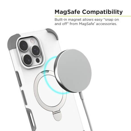 Protector Dualtek PureGear magsafe Iphone 16 Pro blanco V01