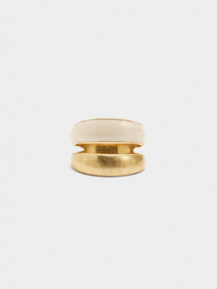 Anillo Esmaltado beige