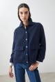 Chaqueta de paño azul marino