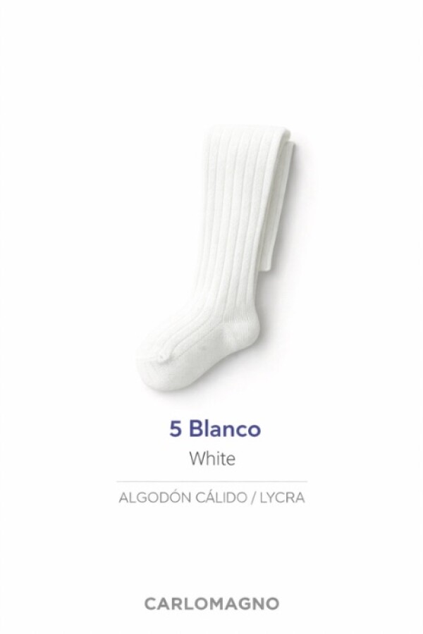 Leotardo canalé blanco Blanco