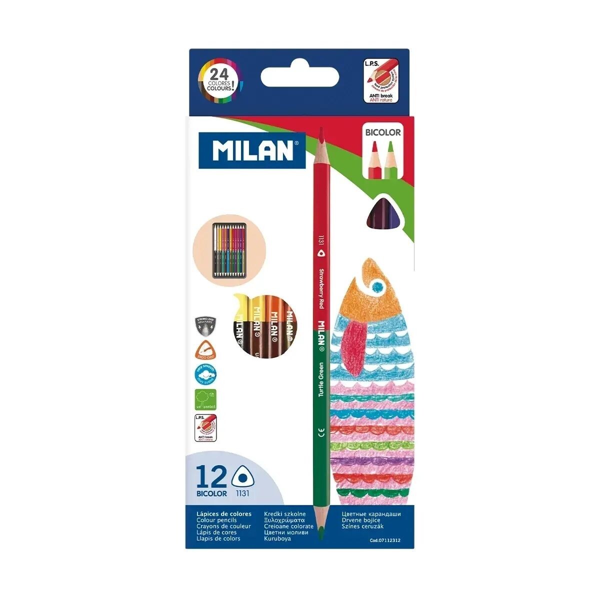 LAPICES DE COLORES MILAN BICOLOR 7112312 