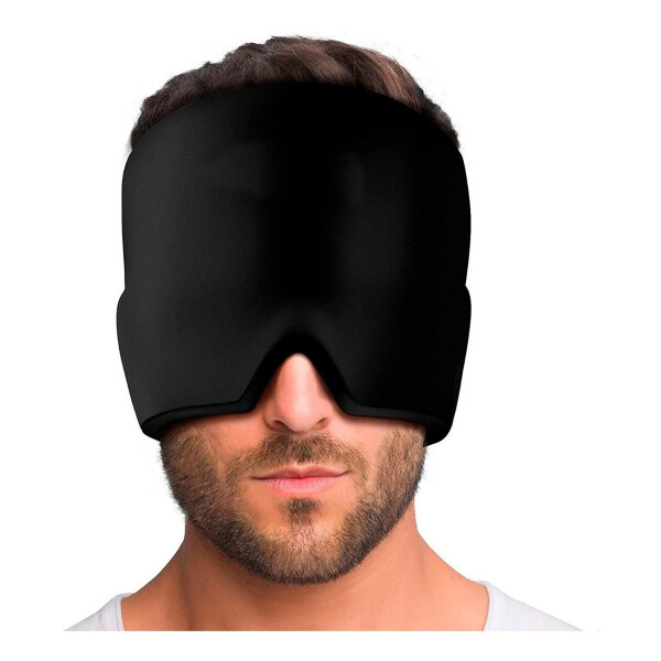 Tratamiento Gorra Dolor De Cabeza Migraña Silicona Cuello Variante Color Negro