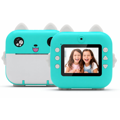 Cámara Fotos Infantil Impresión Instantánea Niños + 2 Rollos Color Verde