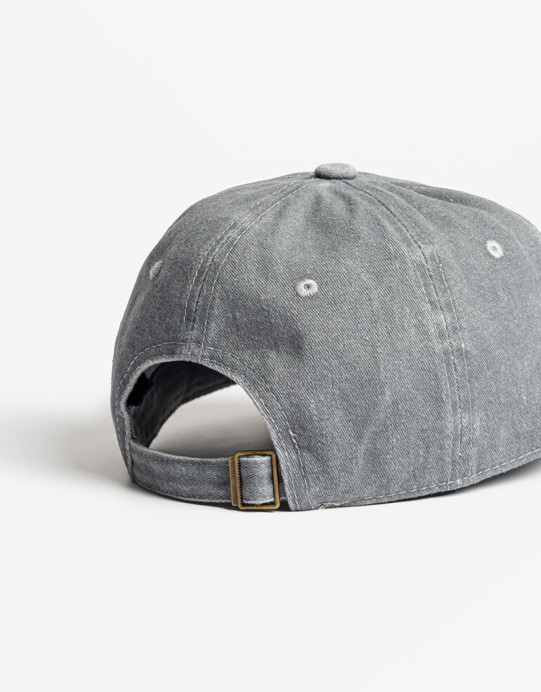 Caps Gorra Canvas Bordada - Gris Cemento