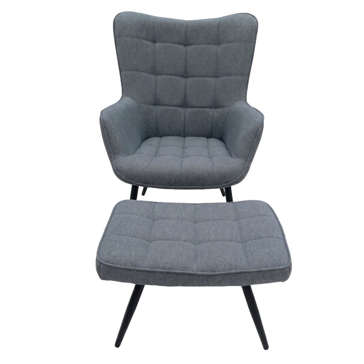 POLTRONA GRIS OSC C/POSA PIES 