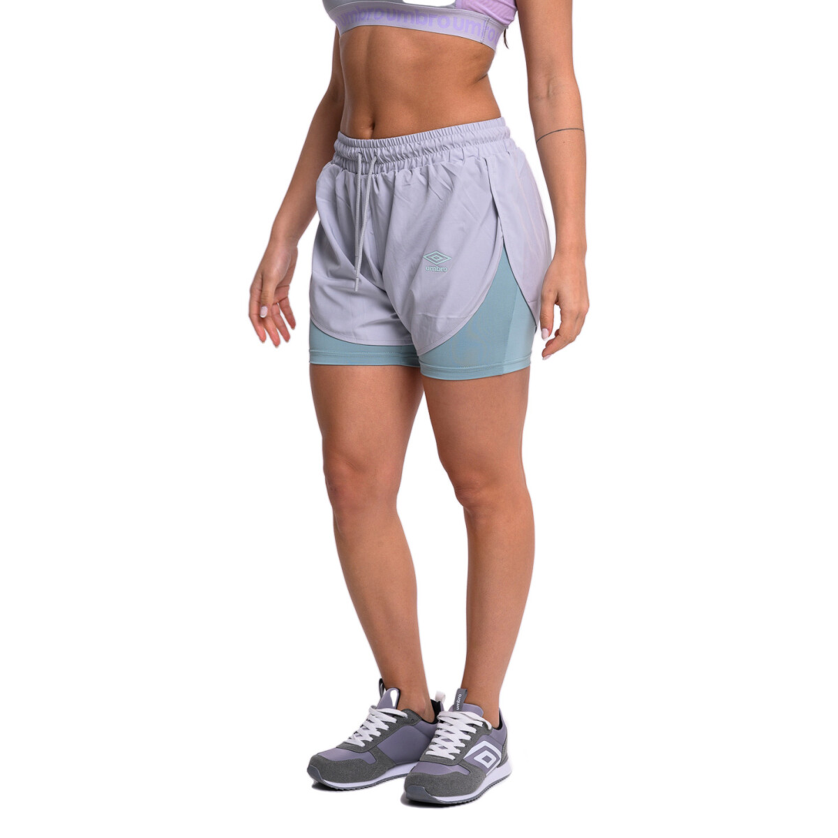 Short de Mujer Umbro Flare Umbro - Gris - Verde 