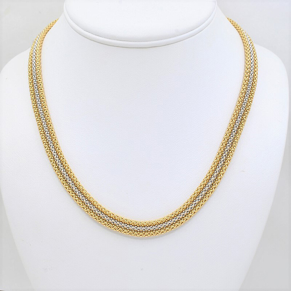 Collar Oro Amarillo Y Oro Blanco 18 K Collar Oro Amarillo Y Oro Blanco 18 K