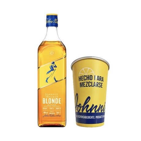 Pack Whisky Johnnie Walker Blonde Label 750ML + 1 Vaso 001