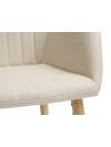 Silla de comedor ADSLEV tela beige/color roble Silla de comedor ADSLEV tela beige/color roble