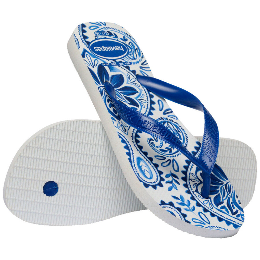 Sandalias de Mujer Havaianas Top Summer Cool Blanco - Azul