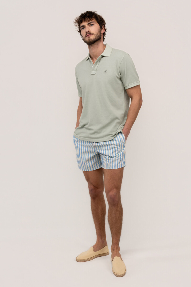 Short de Baño Rayas Azul