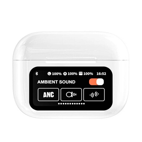 Auriculares A9 PRO Bluetooth Inalámbrico Recargable Táctil Blanco
