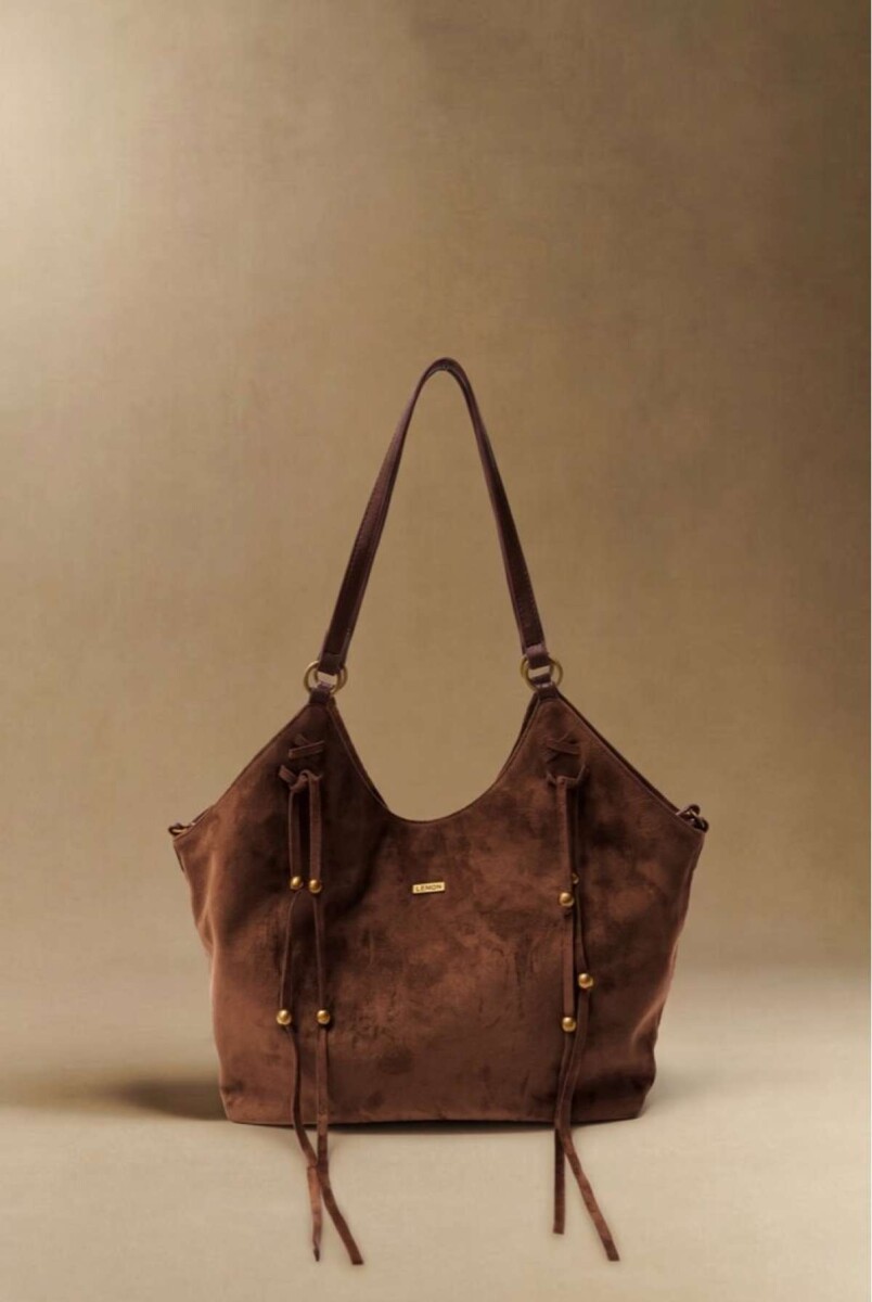 Travel Bag Gamuza Vegana - Chocolate 