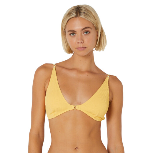 Bikini Rip Curl Sun Club Texture Bralette-Amarillo Bikini Rip Curl Sun Club Texture Bralette-Amarillo