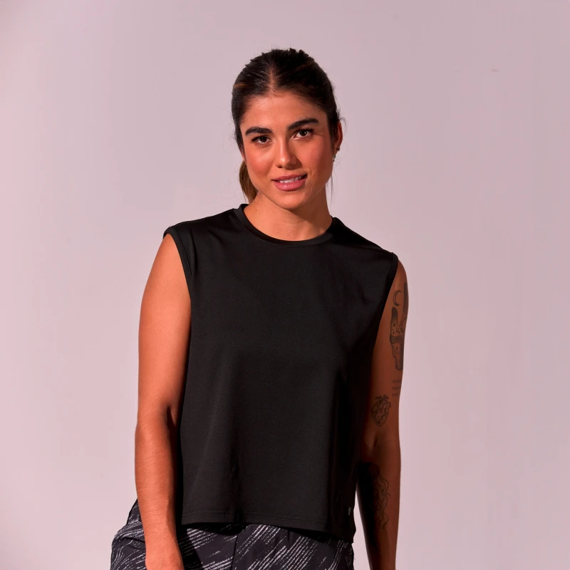 Remera Tank Joana de Mujer Negro