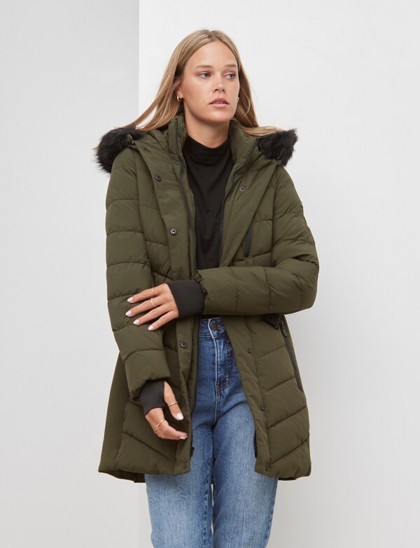 Campera Abrigo Cinto OLIVA