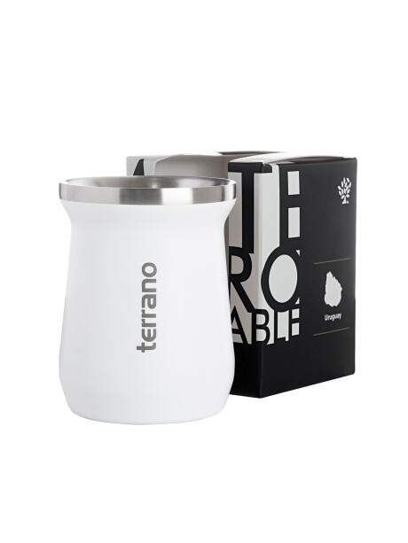 Mate Acero Inox. Camionero Blanco