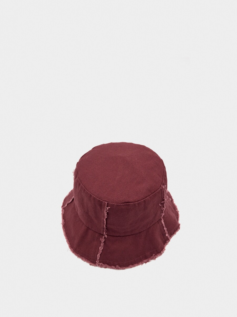 Sombrero Bucket 100% Algodón burdeos