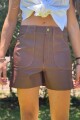 SHORT COURO SS25 Chocolate