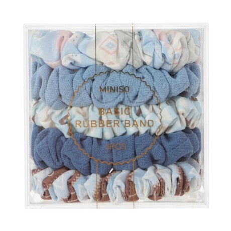Goma de cabello 5pcs celeste