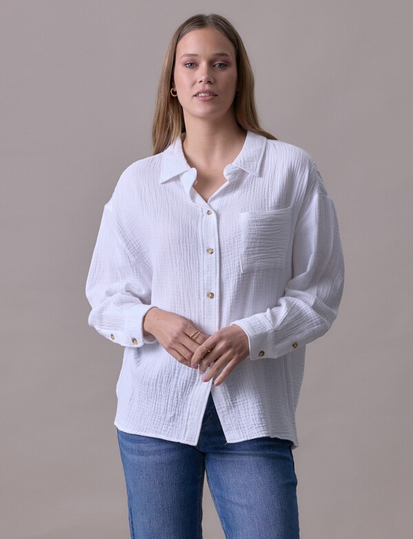 Camisa Bolsillo BLANCO