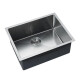 PILETA DE COCINA DE ACERO INOXIDABLE SATINADA 58X45 DE PEGAR POR ABAJO INCLUYE VALVULA Y SIFON. 000