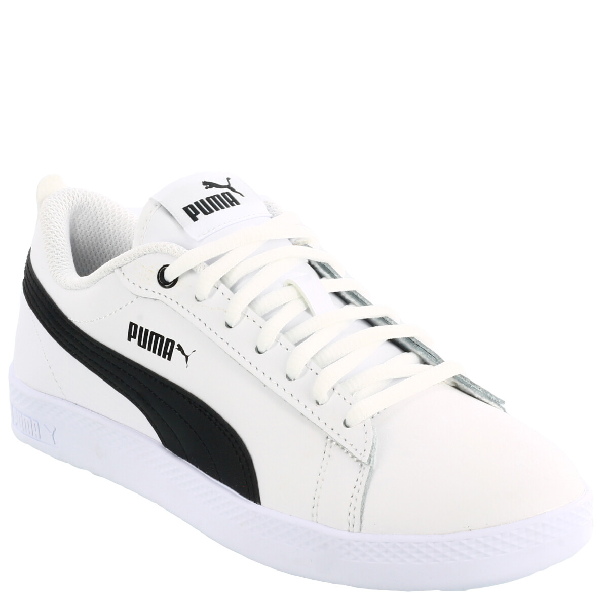 Championes de Mujer Puma Smash V2 Leather - Blanco - Negro 