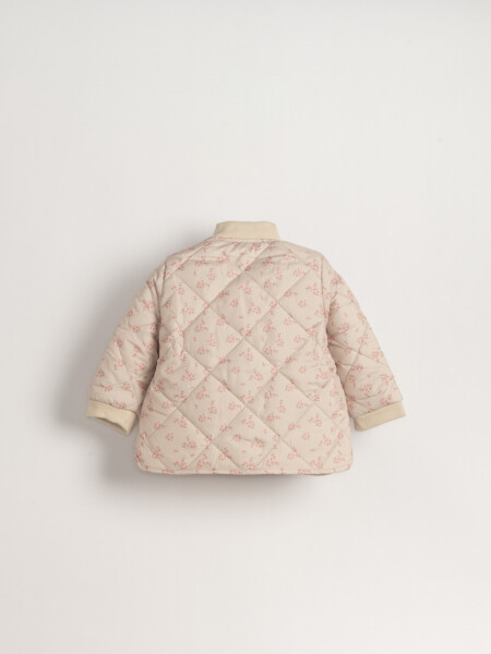 Campera abrigo capitoneada Beige